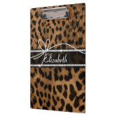 Trendy chic girly bruinrode luipaard klembord (Links)