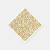 Trendy Chic Gold Polka Dots Glitter Foto Print Servetten (Hoek)