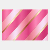 Trendy Chic Goud en Roze Blush Inpakpapier Vel (Voorkant 2)