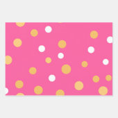 Trendy Chic Goud en Roze Blush Inpakpapier Vel (Voorkant 3)