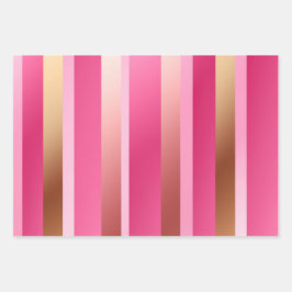 Trendy Chic Goud en Roze Roze Inpakpapier Vel