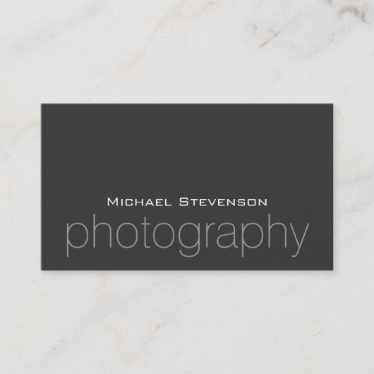 Trendy Chic Gray Classical Visitekaartje (Voorkant)