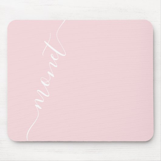 Trendy Chic Handwriternaam Roze Muismat (Voorkant)