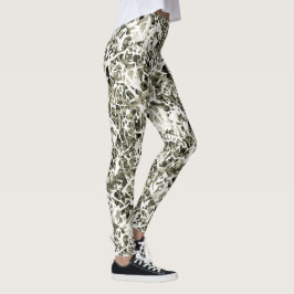 Trendy Chic Lavishly over Winter White Camo Leggings
