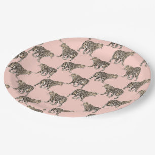 Trendy Chic leopard Animal Patroon Papieren Bordje