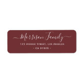 trendy chic lettering familieladumlabel etiket (Voorkant)