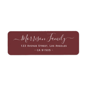 trendy chic lettering familieladumlabel etiket