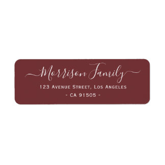trendy chic lettering familieladumlabel etiket