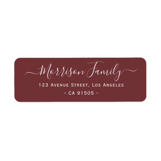 trendy chic lettering familieladumlabel etiket (Voorkant)