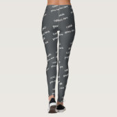 Trendy Chic Meme Sjabloon Creëer Uw Eigen Aangepas Leggings (Achterkant)