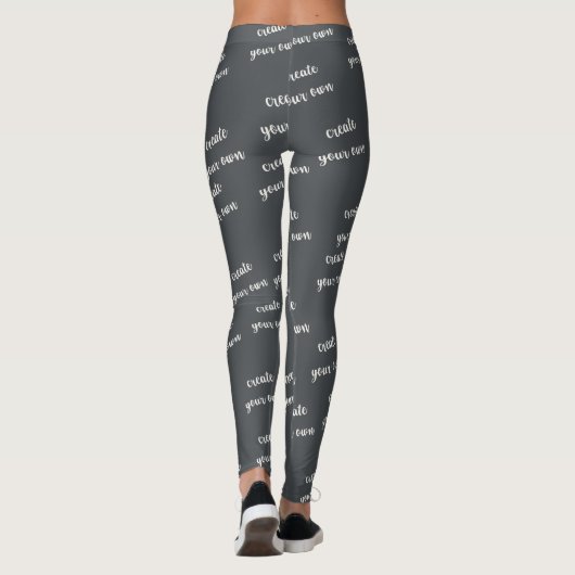 Trendy Chic Meme Sjabloon Creëer Uw Eigen Aangepas Leggings (Achterkant)