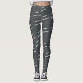 Trendy Chic Meme Sjabloon Maak Je Eigen Aangepaste Leggings (Voorkant)