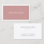 Trendy Chic Minimalist Design Clean Plain Elegant Visitekaartje (Voorkant / Achterkant)