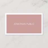Trendy Chic Minimalist Design Clean Plain Elegant Visitekaartje (Voorkant)