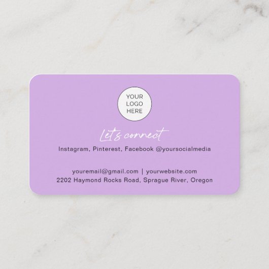 Trendy chic modern QR-codenagels foto Business Bu Visitekaartje (Achterkant)