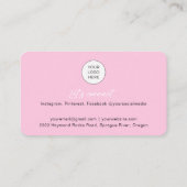 Trendy chic modern QR-codenagels foto Business Bu Visitekaartje (Achterkant)