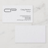 Trendy Chic Monogram Modern Elegant Professional Visitekaartje (Voorkant / Achterkant)