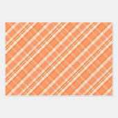 Trendy & Chic Orange & Cream Plaid Patterns Inpakpapier Vel (Voorkant 2)