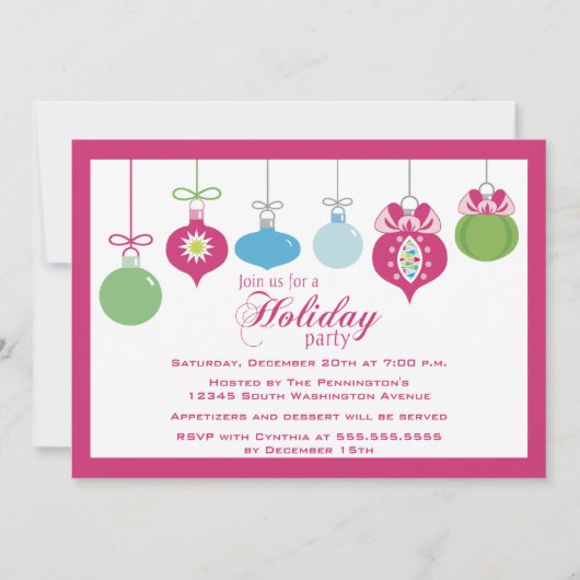 Trendy chic ornamenten party kaart (Voorkant)