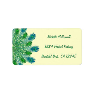Trendy Chic Peacock Feathers Etiket