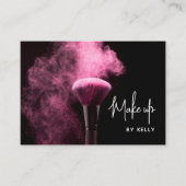 Trendy Chic Pink Script Powder make up kunstenaar Visitekaartje (Voorkant)