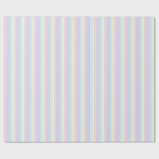 Trendy Chic Rainbow Stripes Cadeaupapier (Vlak)