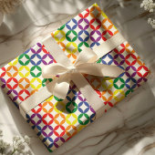 Trendy Chic Regenboog Diamanten Cadeaupapier