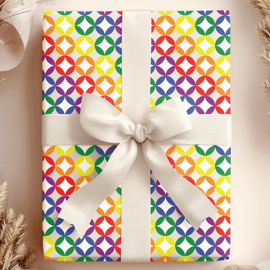 Trendy Chic Regenboog Diamanten Cadeaupapier