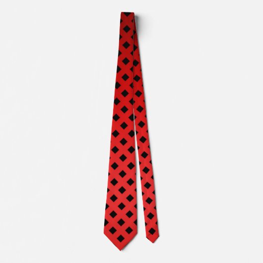 Trendy & Chic rood & zwart streeppatroon Stropdas (Voorkant)