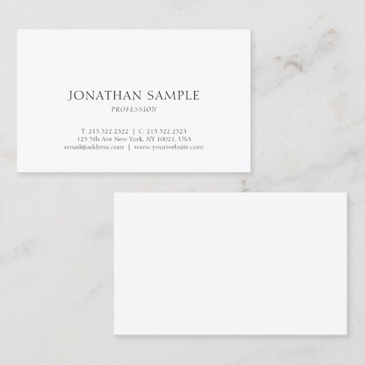 Trendy Chic Simple Graphic Design Moderne Sjabloon Visitekaartje (Voorkant / Achterkant)