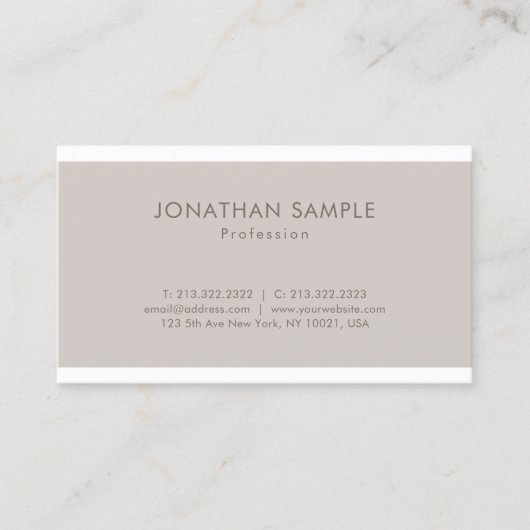 Trendy Chic Slank grafisch ontwerp Modern Gewoon L Visitekaartje (Voorkant)