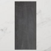 Trendy chic sparkles chalkboard trouwmenu menu (Achterkant)