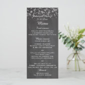 Trendy chic sparkles chalkboard trouwmenu menu (Staand voorkant)