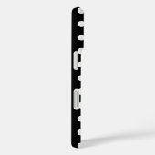 Trendy Chic Stippen Aangepaste Naam Zwart en Wit Case-Mate iPhone Case (Achterkant / Rechts)