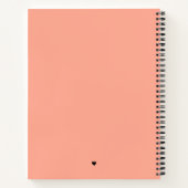 Trendy Chic Tangerine Oranje Script Notitieboek (Achterkant)