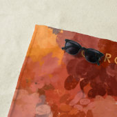 Trendy Chic Terracotta Rust Sinaasappel Brown Strandlaken (In situ)