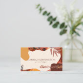 Trendy Chic Terracotta Warm Earth Tones Visitekaartje (Staand voorkant)