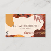 Trendy Chic Terracotta Warm Earth Tones Visitekaartje (Voorkant)
