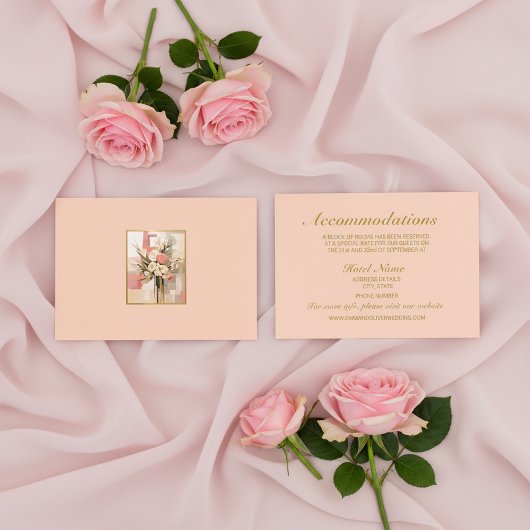 Trendy Chic Wedding Accommodations Enclosure Card Informatiekaartje