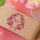 Trendy Chic Wedding Branding Initialen Monogram Rubberstempel