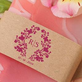 Trendy Chic Wedding Branding Initialen Monogram Rubberstempel