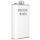 Trendy Chic White — stijlvol, eenvoudig Jouw naam Heupfles (Rechts)