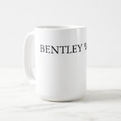 Trendy Chic White — stijlvol, eenvoudig Jouw naam Koffiemok (Voorkant links)