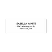 Trendy Chic Witte Achtergrond Eenvoudig Elegant Zelfinktende Stempel (Design)