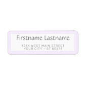 Trendy Chic Witte Eenvoudige Getypte Script Etiket (Voorkant)