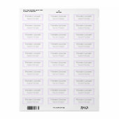 Trendy Chic Witte Eenvoudige Getypte Script Etiket (Full Sheet)