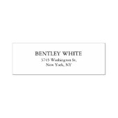 Trendy Chic Witte Stijlvolle Eenvoudige Elegante Zelfinktende Stempel (Design)