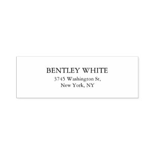 Trendy Chic Witte Stijlvolle Eenvoudige Elegante Zelfinktende Stempel