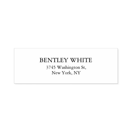 Trendy Chic Witte Stijlvolle Eenvoudige Elegante Zelfinktende Stempel (Design)