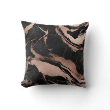 Trendy chic zwart rose goud marmer